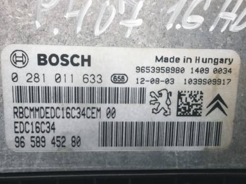 Riadiaca jednotka motora Peugeot 407 1.6 16V HDi