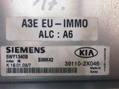 Riadiaca jednotka motora Kia Rio 1.3 39110-2X046