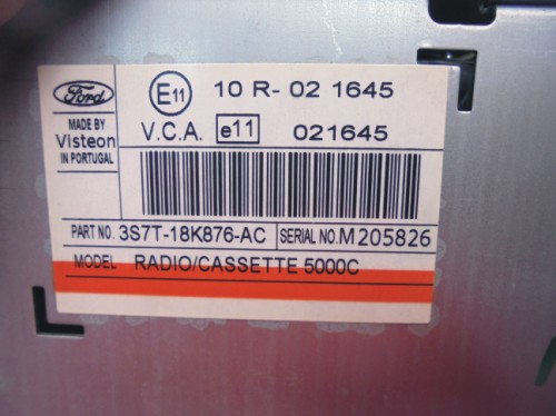 Autorádio Ford Mondeo 5000 3S7T18K876AC