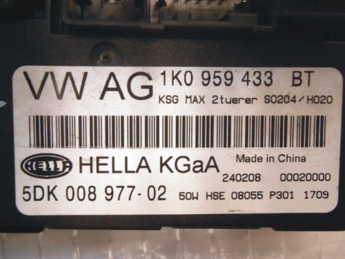 Komfortka VW Golf V 1K0959433BT