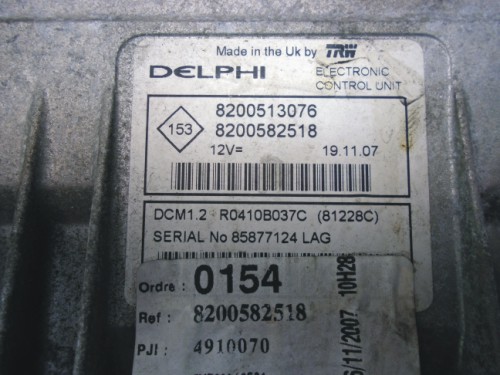 Riadiaca jednotka motora Renault Kangoo 1.5 dCi 8200582518