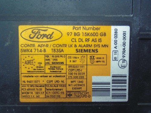 Komfortka Ford Mondeo 97BG15K600GB