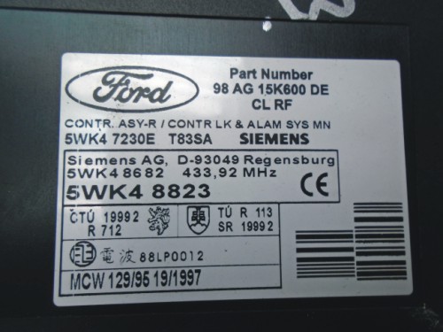 Komfortka Ford Focus 98AG15K600DE