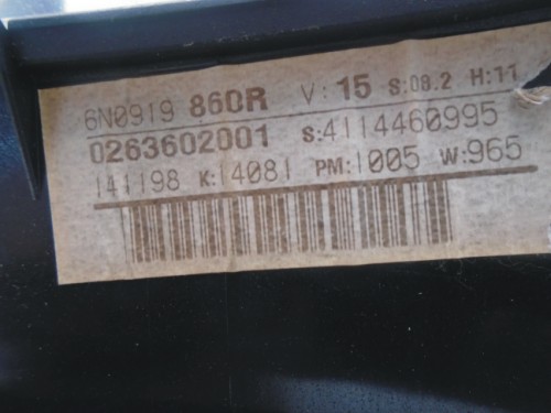 Tachometer VW Golf IV 1J0920806