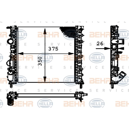Chladič motora Renault Clio II 7700430647