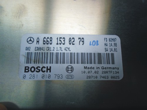 Riadiaca jednotka motora Mercedes A 170 CDI 0281010793