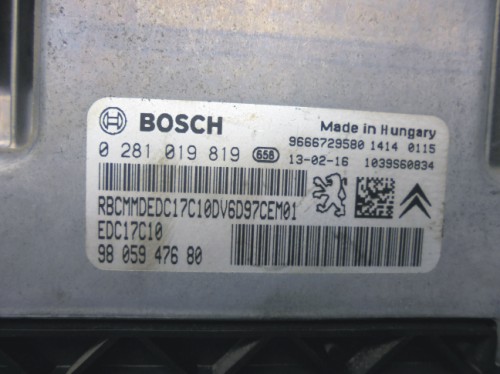 Riadiaca jednotka motora Citroen C3 Picasso 1.6 HDi 0281019819