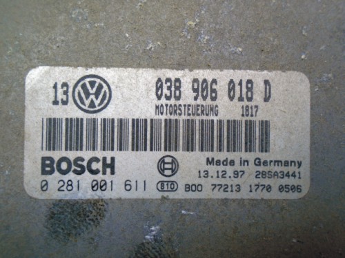 Riadiaca jednotka motora VW Golf IV 1.9 TDI 0281001611