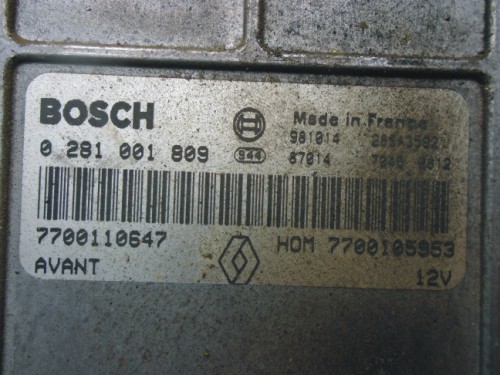 Riadiaca jednotka motora Renault Megane Scenic 1.9 dTi 0281001809