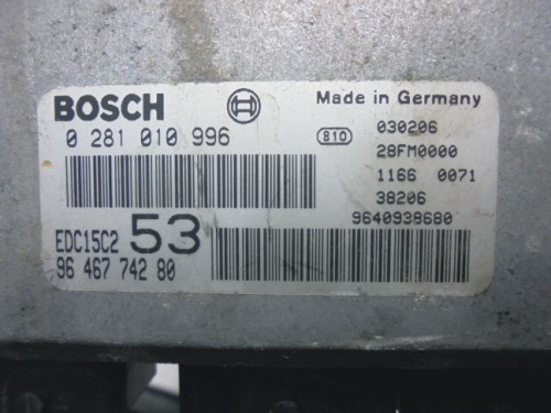 Riadiaca jednotka motora Citroen Xsara Picasso 2.0 HDi 0281010996