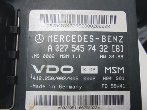 Riadiaca jednotka motora Mercedes A160 A0275457432