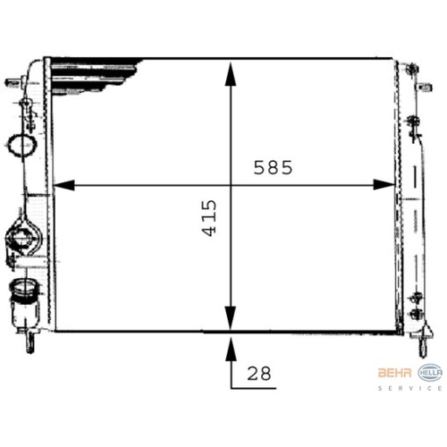 Chladič motora Renault Megane I 7700425842B