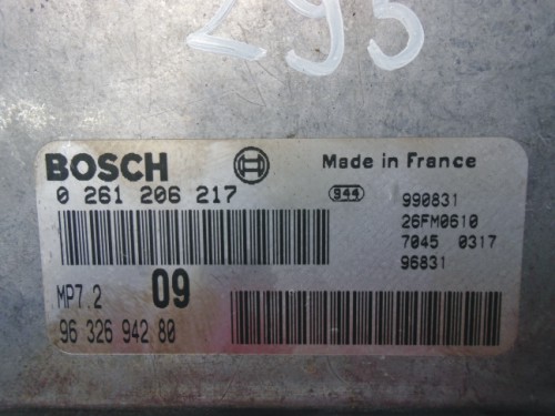 Riadiaca jednotka motora Peugeot 206 1.9 D 0261206217