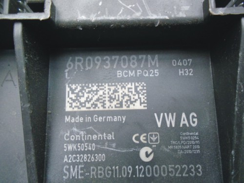 BCM modul Skoda Rapid 6R0937087M