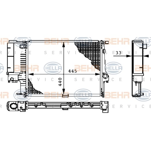 Chladič motora BMW 3 (E36) 1247145