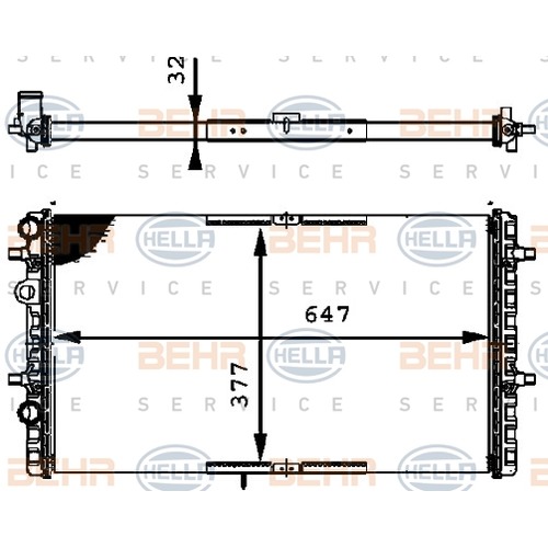 Chladič motora Seat Ibiza III 6K0121253AG