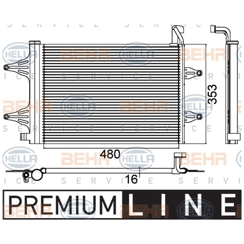Chladič klimatizácie Skoda Fabia 6Q0820411K
