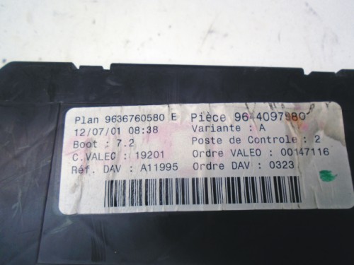 Peugeot 307 BSI 9644097980