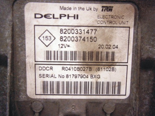 Riadiaca jednotka motora Renault Clio II 1.5 dCi R0410B027B