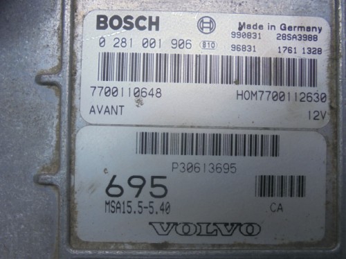 Riadiaca jednotka motora Volvo S40 1.9 TD 0281001906