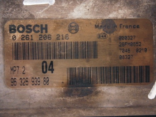 Riadiaca jednotka motora Peugeot 206 1.6 0261206216