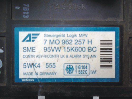 Komfortka Seat Alhambra 7M0962257H