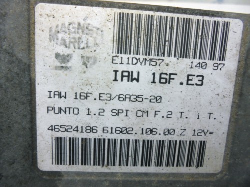 Riadiaca jednotka motora Fiat Punto 1.1 46524186