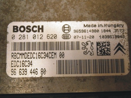 Riadiaca jednotka motora Peugeot Partner 1.6 HDi 0281012620