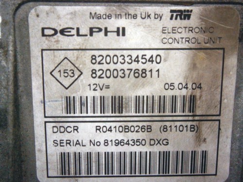 Riadiaca jednotka motora Renault Thalia 1.5 dCi R0410B026B
