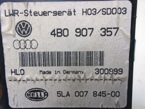 Komfortka náklonu svetiel Audi A6 4B0907357