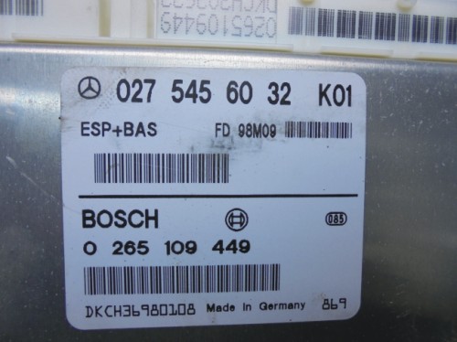 Riadiaca jednotka ESP + BAS Mercedes A 0265109449