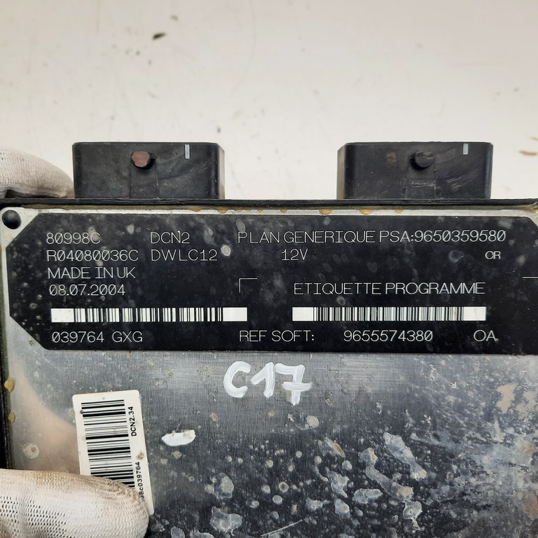 Riadiaca jednotka motora Peugeot Partner 1.9 D 9650359580