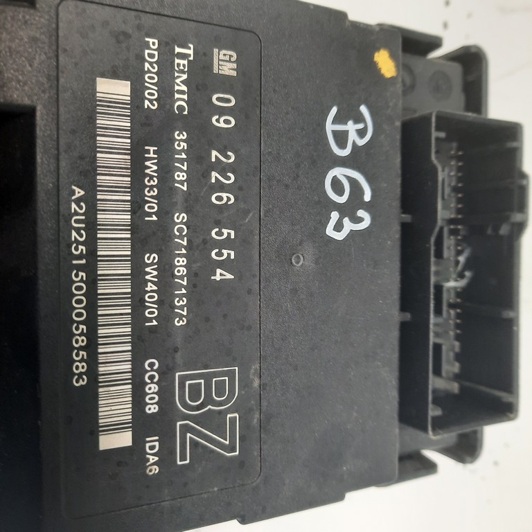 Riadiaca jednotka komfortu Opel Vectra C 09226554