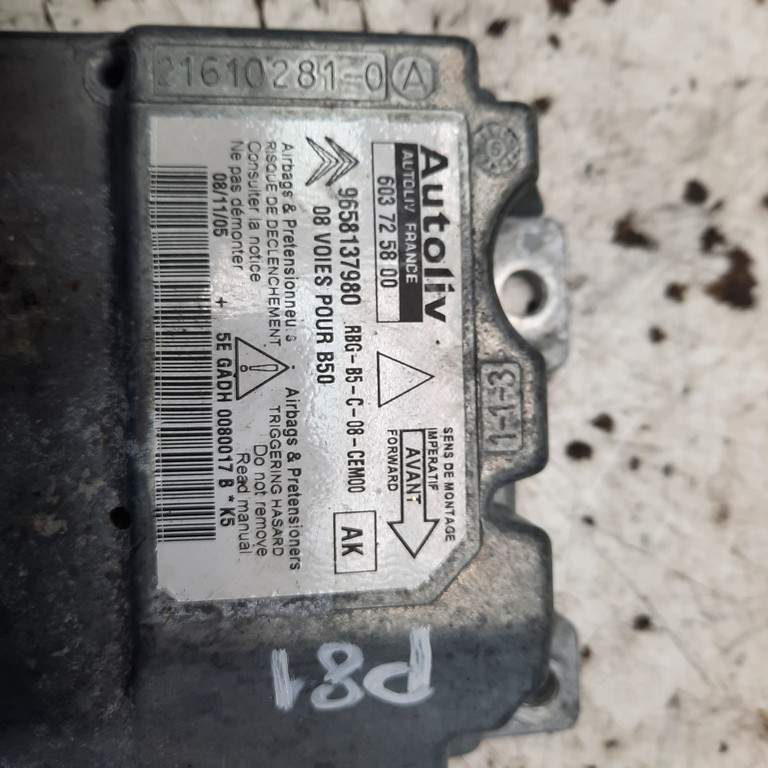 Riadiaca jednotka airbag Citroen C4 9658137980