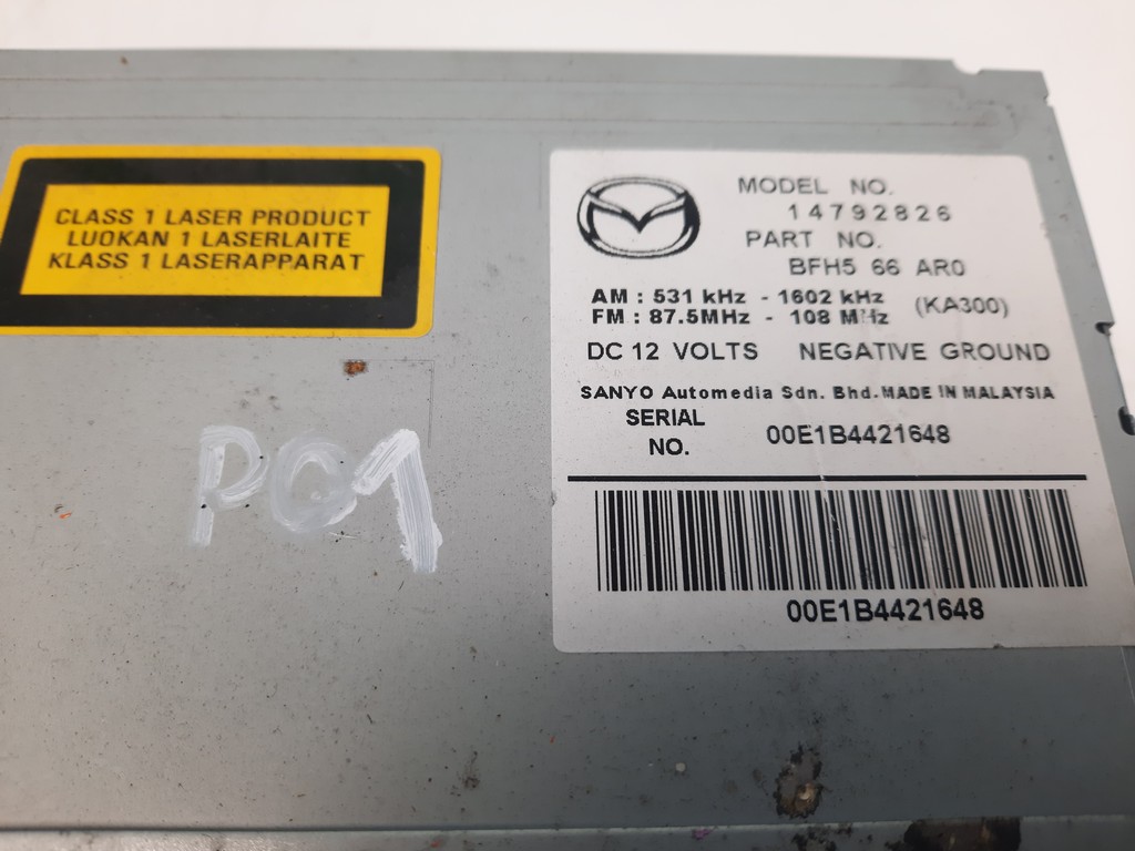 Autorádio Mazda 3 14792826 00E1B4421648