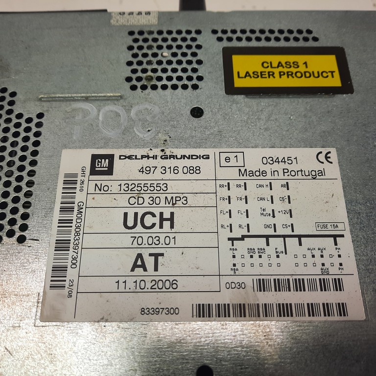 Autorádio Opel Zafira B 497316088 13255553
