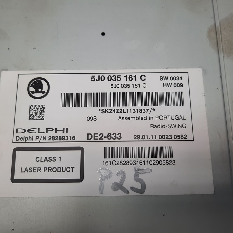Autorádio Škoda Fabia II SWING MP3 5J0035161C 28289316