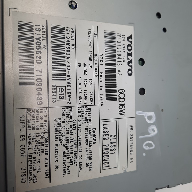 Autorádio Volvo V50 71090439