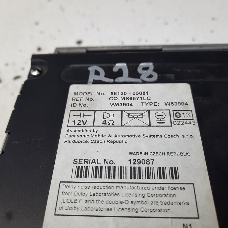 Autorádio Toyota Avensis 86120-05081 8612005081