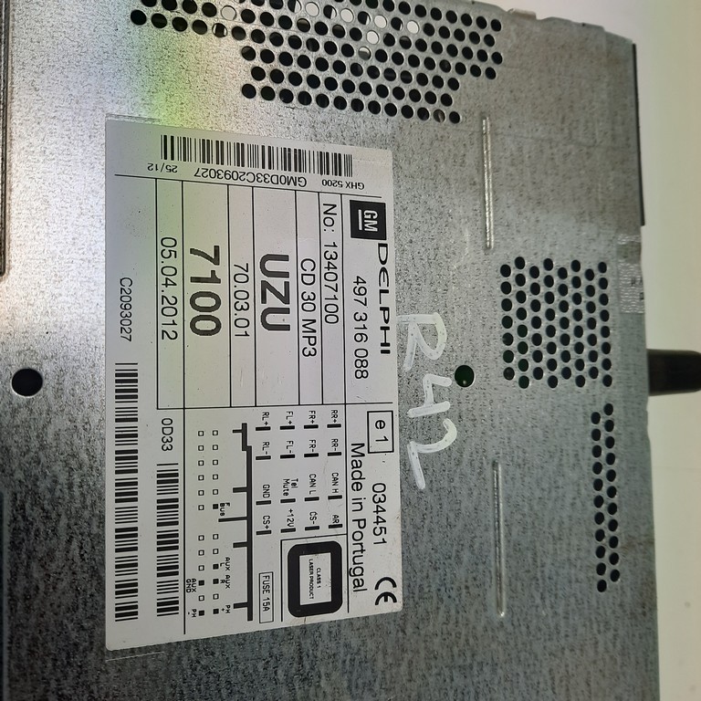 Autorádio Opel Corsa D 13407100 497316088