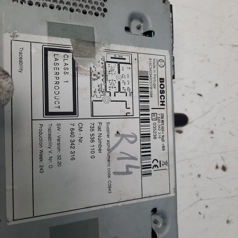 Autorádio Fiat Qubo 7640342316