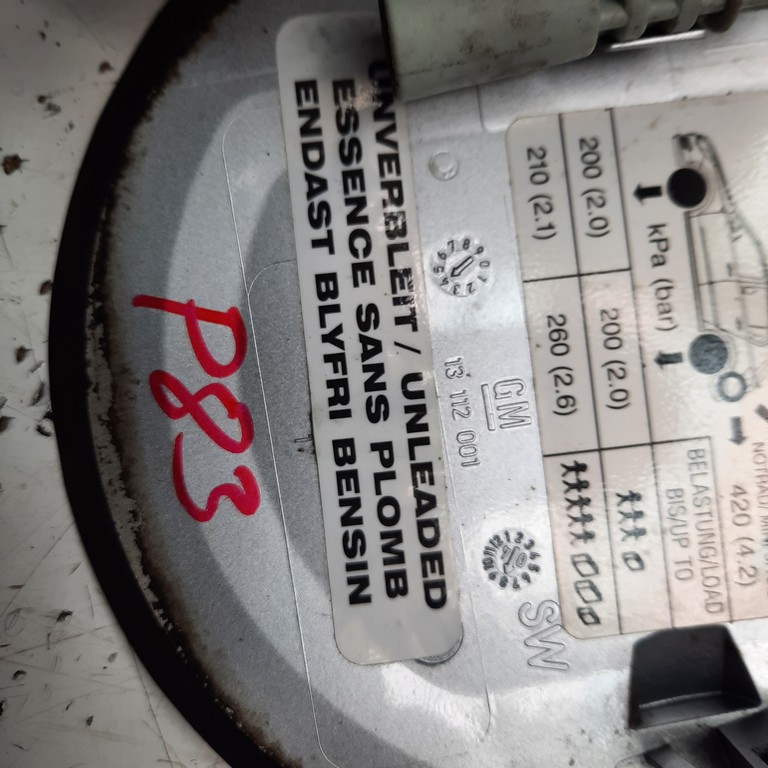 Dvierka nádrže Opel Astra H combi 13111596 315242409