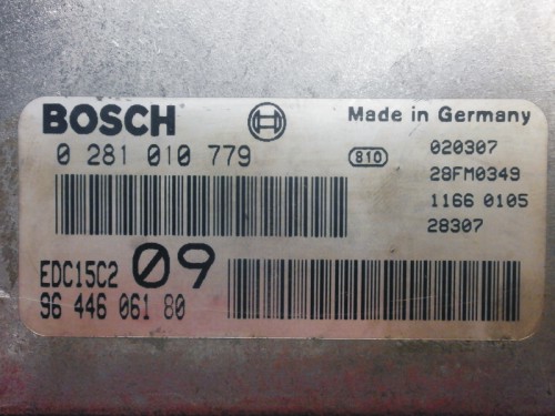 Riadiaca jednotka motora Peugeot 307 2.0 HDI 0281010779