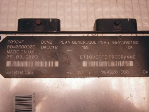 Riadiaca jednotka motora Peugeot 206 1.9 D 9641390180