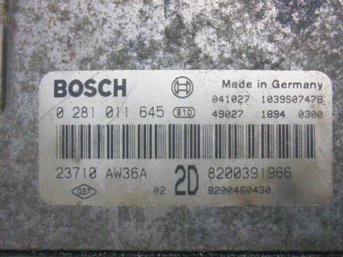 Riadiaca jednotka motora Nissan Primera 1.9 dCi 0281011645