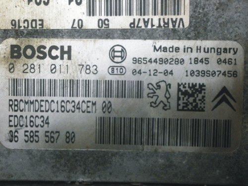 Riadiaca jednotka motora Peugeot 206 1.4 HDi 0281011783