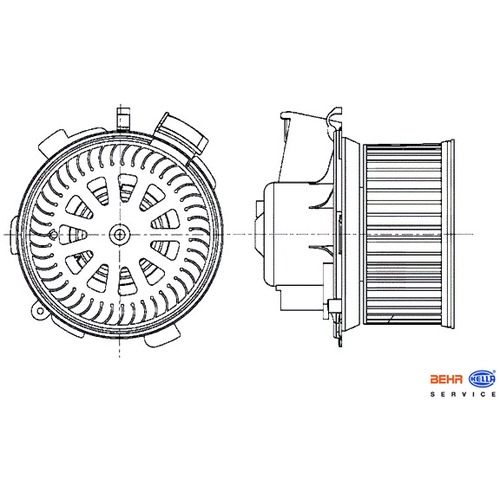 Motorček kúrenia Peugeot 206 Behr 64245 01