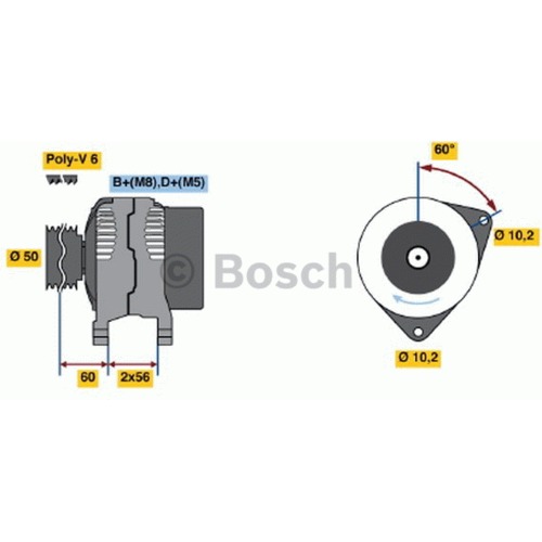 Alternátor Opel Vectra B 0123500008