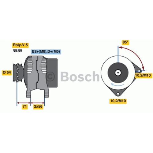 Alternátor Opel Astra H 0124425005
