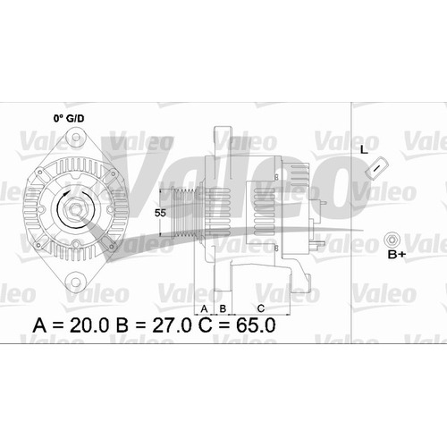 Alternátor Opel Movano A13VI238